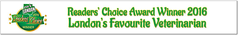 Readers' Choice Award Winner 2016 - London's Favourite Veterinarian